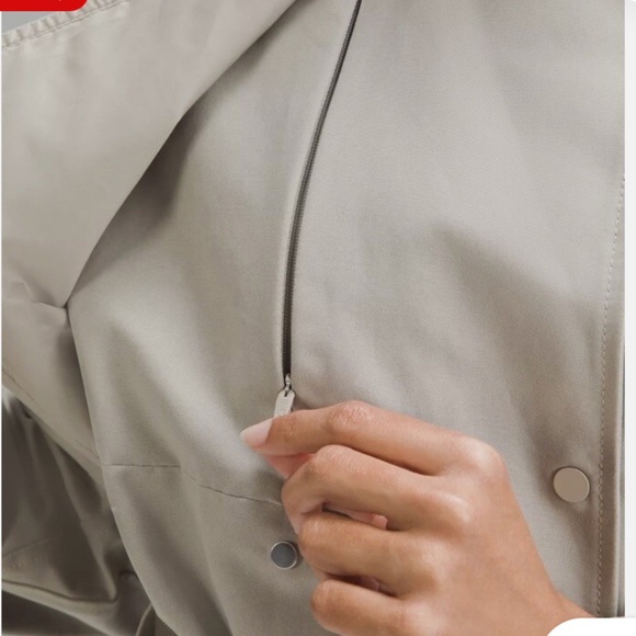 Lululemon Water Resistant Always There Short Trench Coat Size 6 - Picture 4 of 15